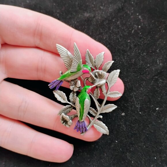 Vintage JJ Hummingbird brooch - Picture 1 of 2